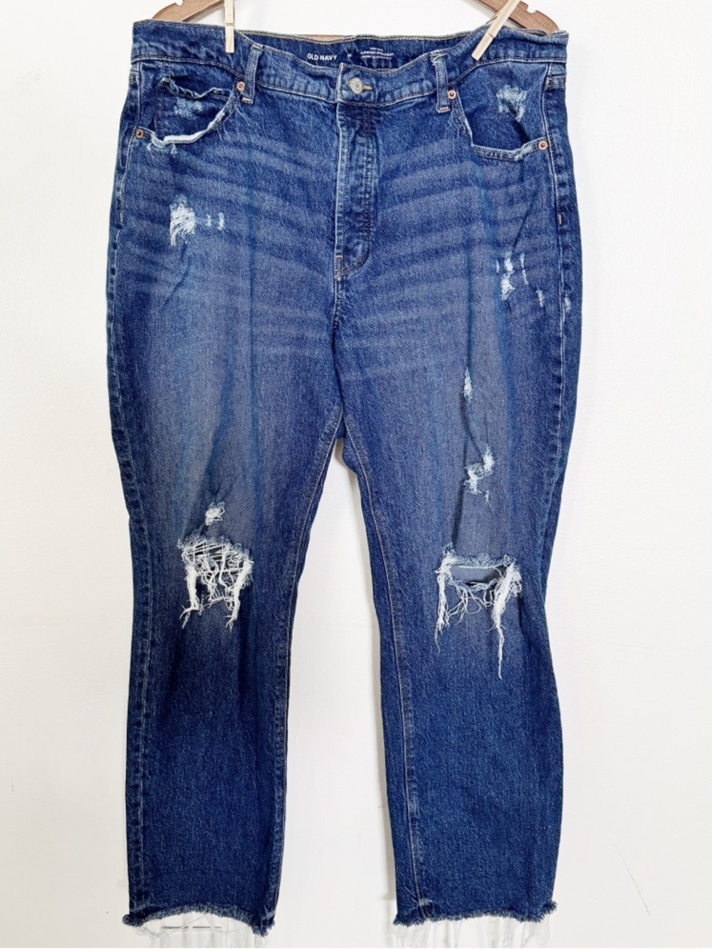 Old Navy Blue Distressed Jeans size 16